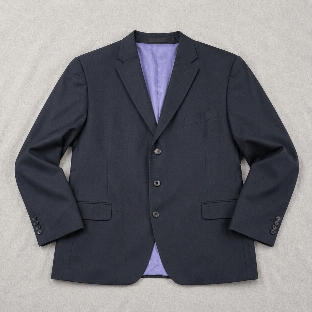 Sean John Blazer Mens 52L Black Suit Jacket Y2K Hip Hop Wool Blend